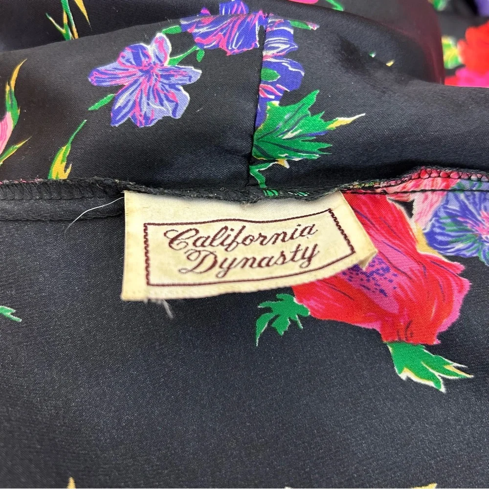 Vintage California Dynasty Satin Floral Robe‎ - Picture 11 of 11